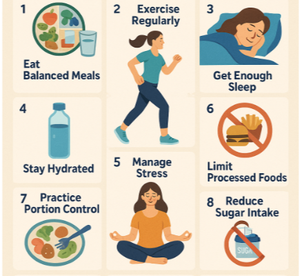 10 Effective Tips to Maintain a Healthy Lifestyle and Ideal Body Weight